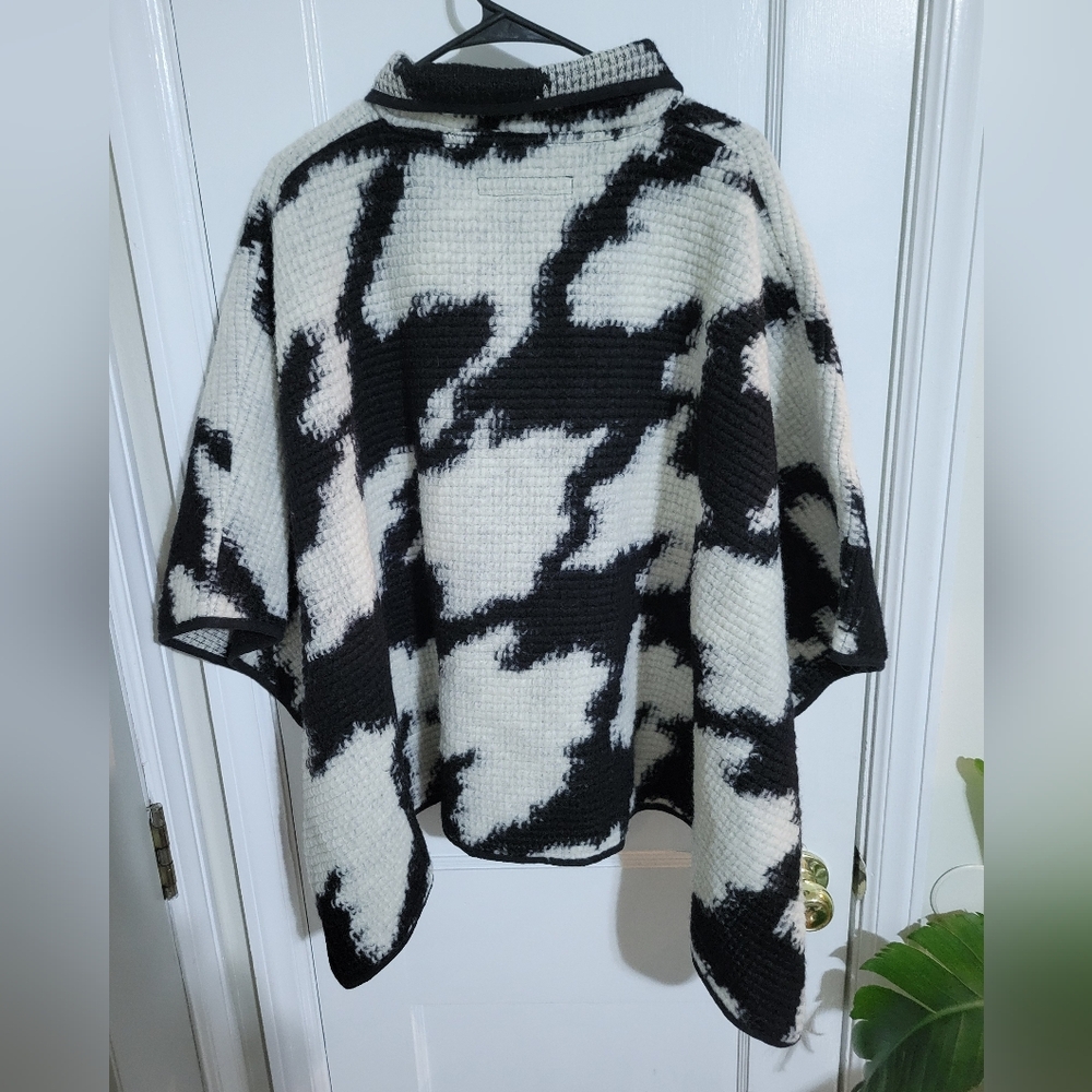 French Connection Houndstooth Zip Front Wool Blen… - image 4